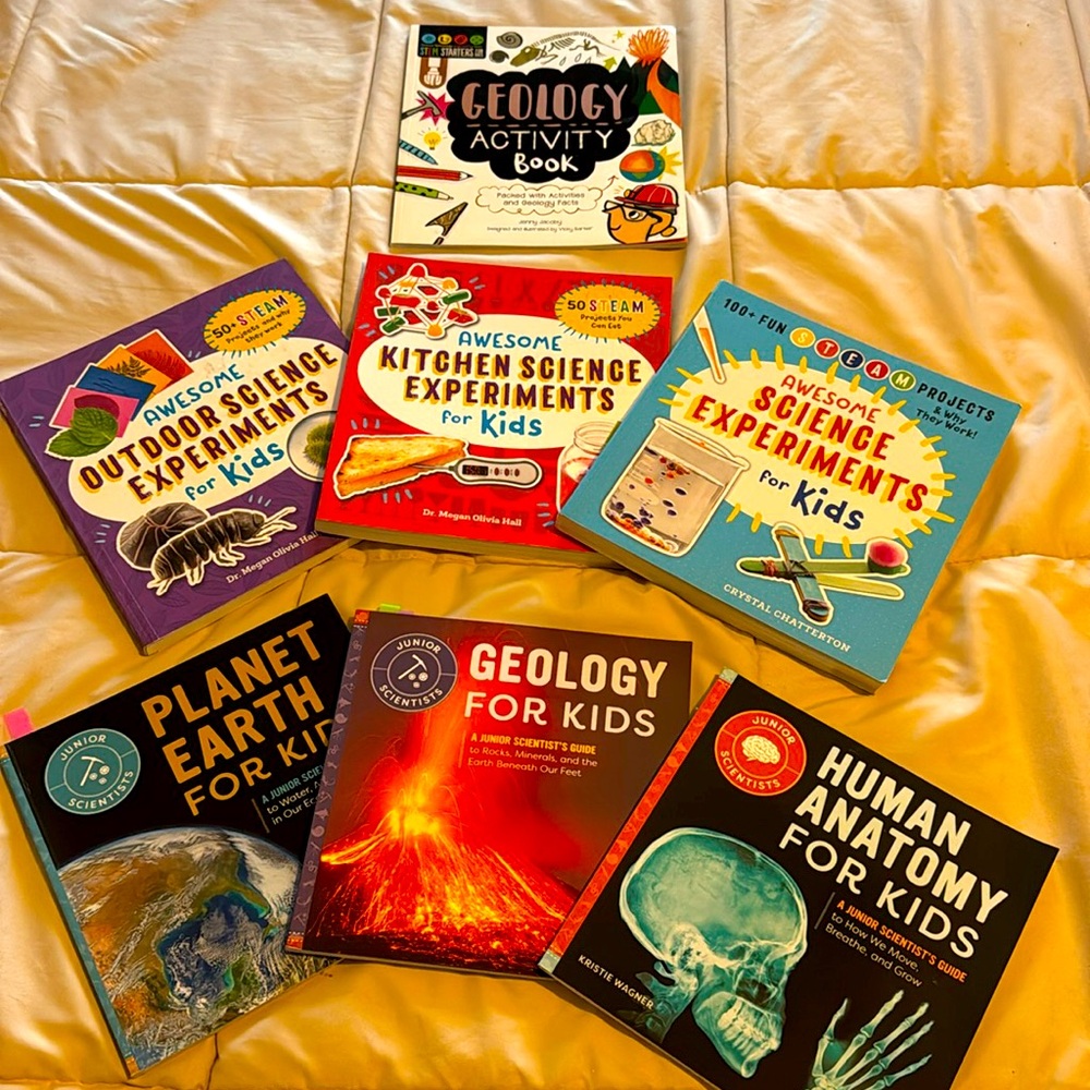 New and gently used steam books and Junior scientist books